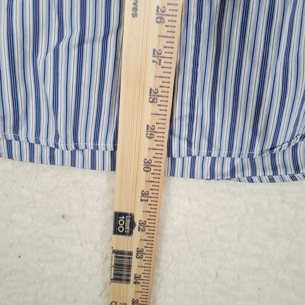 Polo Ralph Lauren Button Down Shirt Mens XL Blue White Striped Long Sleeve - Picture 5 of 10